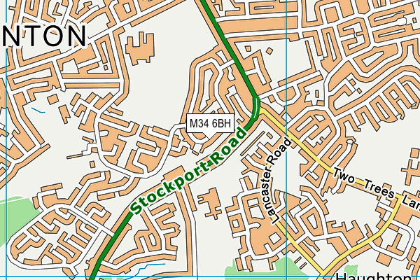 M34 6BH map - OS VectorMap District (Ordnance Survey) M34 6BH map - OS VectorMap District (Ordnance Survey)