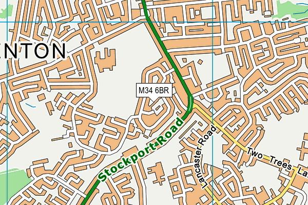 M34 6BR map - OS VectorMap District (Ordnance Survey) M34 6BR map - OS VectorMap District (Ordnance Survey)