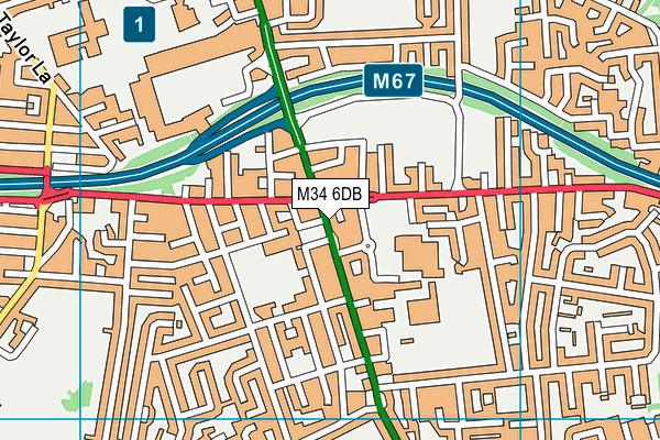 M34 6DB map - OS VectorMap District (Ordnance Survey) M34 6DB map - OS VectorMap District (Ordnance Survey)