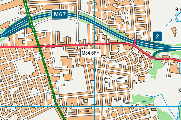 M34 6FH map - OS VectorMap District (Ordnance Survey) M34 6FH map - OS VectorMap District (Ordnance Survey)
