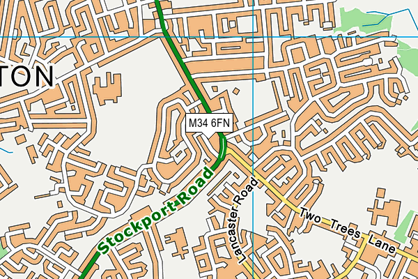 M34 6FN map - OS VectorMap District (Ordnance Survey) M34 6FN map - OS VectorMap District (Ordnance Survey)