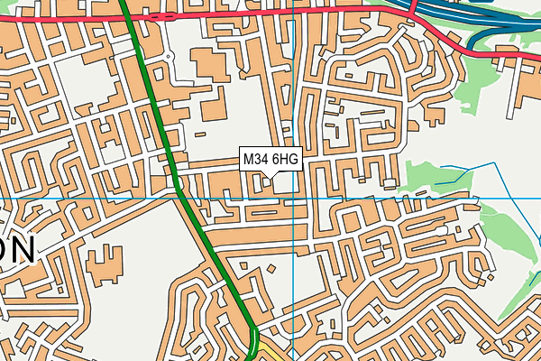 M34 6HG map - OS VectorMap District (Ordnance Survey) M34 6HG map - OS VectorMap District (Ordnance Survey)