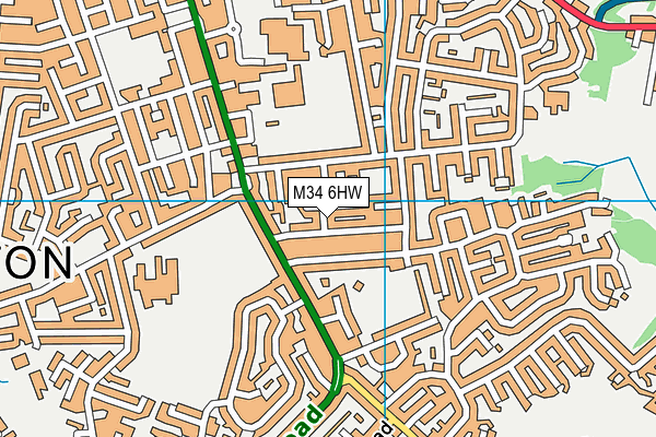 M34 6HW map - OS VectorMap District (Ordnance Survey) M34 6HW map - OS VectorMap District (Ordnance Survey)