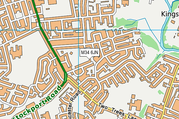 M34 6JN map - OS VectorMap District (Ordnance Survey) M34 6JN map - OS VectorMap District (Ordnance Survey)