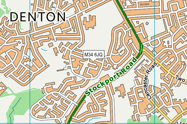 M34 6JQ map - OS VectorMap District (Ordnance Survey)