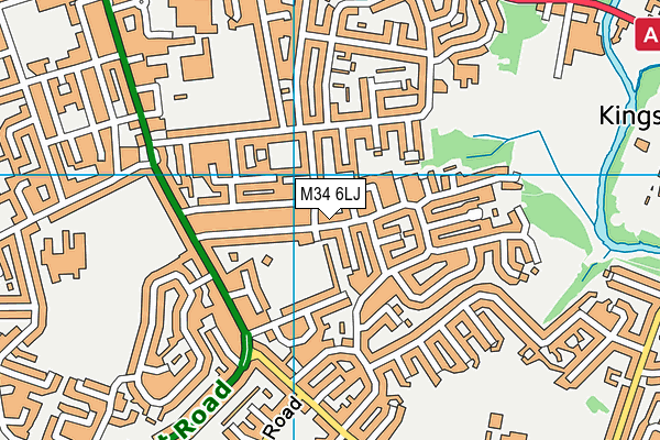 M34 6LJ map - OS VectorMap District (Ordnance Survey) M34 6LJ map - OS VectorMap District (Ordnance Survey)