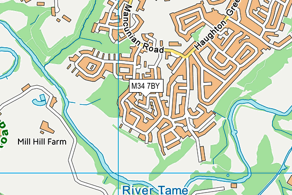 M34 7BY map - OS VectorMap District (Ordnance Survey) M34 7BY map - OS VectorMap District (Ordnance Survey)