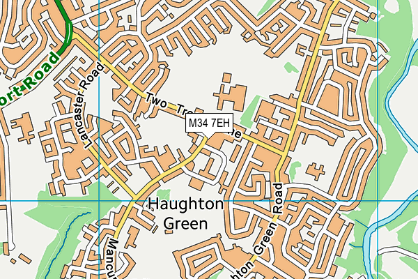 M34 7EH map - OS VectorMap District (Ordnance Survey)