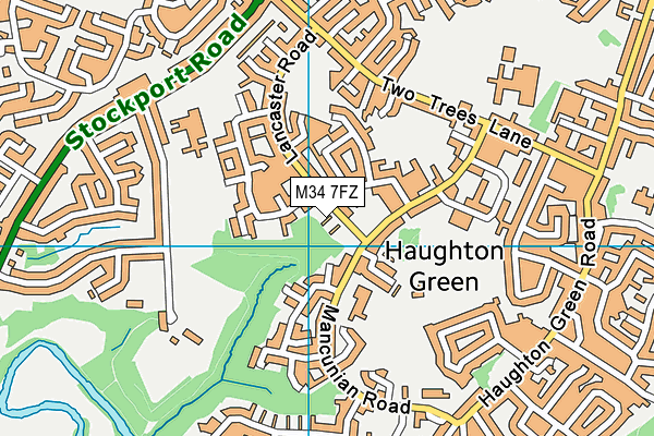 M34 7FZ map - OS VectorMap District (Ordnance Survey) M34 7FZ map - OS VectorMap District (Ordnance Survey)