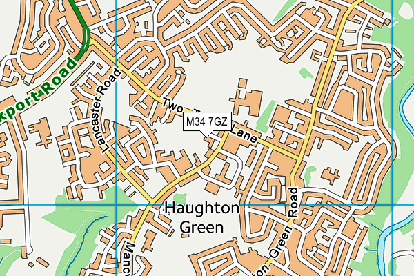 M34 7GZ map - OS VectorMap District (Ordnance Survey) M34 7GZ map - OS VectorMap District (Ordnance Survey)