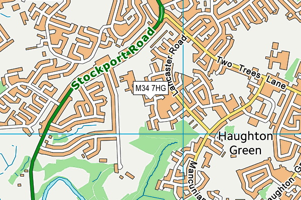 M34 7HG map - OS VectorMap District (Ordnance Survey)