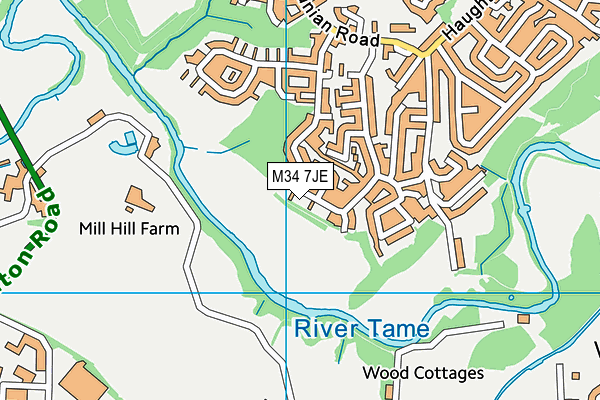 M34 7JE map - OS VectorMap District (Ordnance Survey) M34 7JE map - OS VectorMap District (Ordnance Survey)