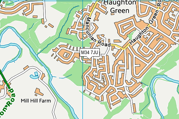 M34 7JU map - OS VectorMap District (Ordnance Survey) M34 7JU map - OS VectorMap District (Ordnance Survey)