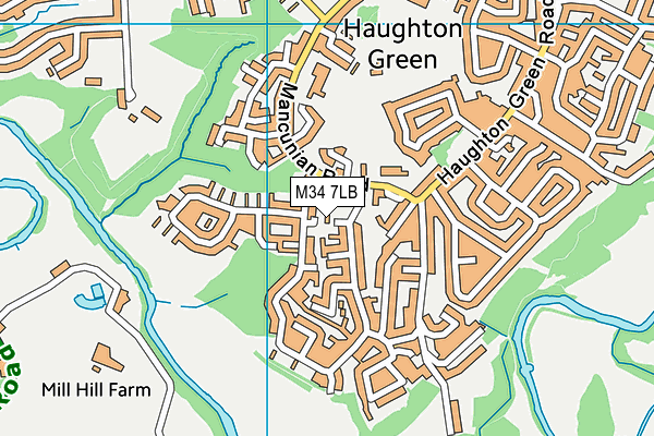 M34 7LB map - OS VectorMap District (Ordnance Survey) M34 7LB map - OS VectorMap District (Ordnance Survey)
