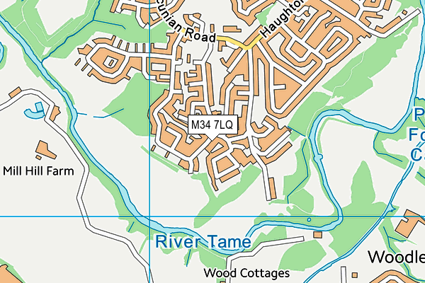 M34 7LQ map - OS VectorMap District (Ordnance Survey) M34 7LQ map - OS VectorMap District (Ordnance Survey)