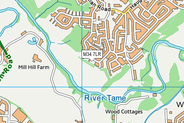 M34 7LR map - OS VectorMap District (Ordnance Survey) M34 7LR map - OS VectorMap District (Ordnance Survey)