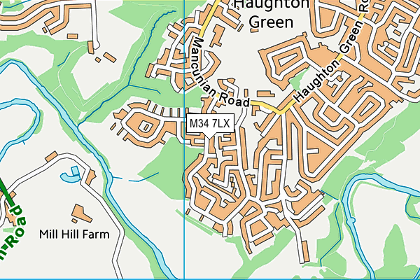 M34 7LX map - OS VectorMap District (Ordnance Survey) M34 7LX map - OS VectorMap District (Ordnance Survey)