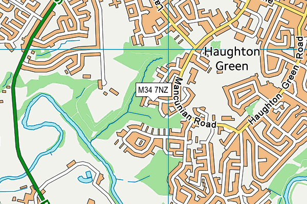 M34 7NZ map - OS VectorMap District (Ordnance Survey) M34 7NZ map - OS VectorMap District (Ordnance Survey)