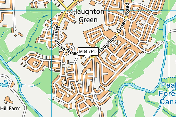 M34 7PD map - OS VectorMap District (Ordnance Survey) M34 7PD map - OS VectorMap District (Ordnance Survey)