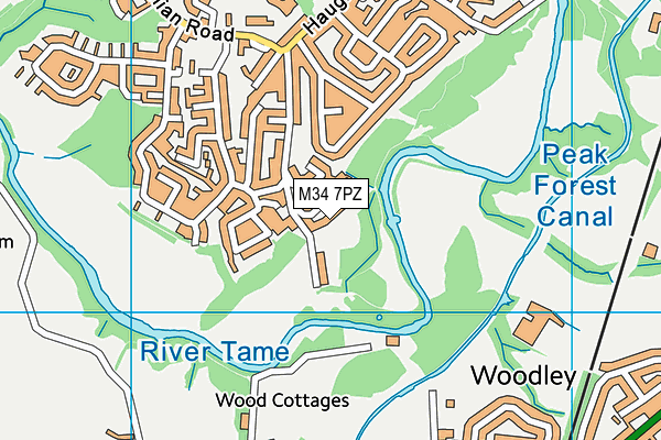 M34 7PZ map - OS VectorMap District (Ordnance Survey) M34 7PZ map - OS VectorMap District (Ordnance Survey)