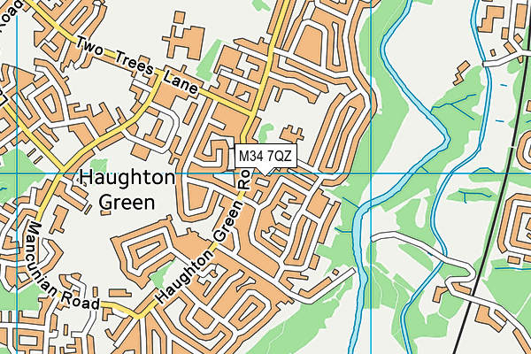 M34 7QZ map - OS VectorMap District (Ordnance Survey) M34 7QZ map - OS VectorMap District (Ordnance Survey)