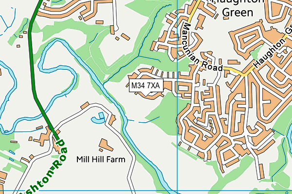 M34 7XA map - OS VectorMap District (Ordnance Survey) M34 7XA map - OS VectorMap District (Ordnance Survey)