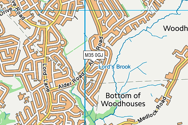 M35 0GJ map - OS VectorMap District (Ordnance Survey) M35 0GJ map - OS VectorMap District (Ordnance Survey)