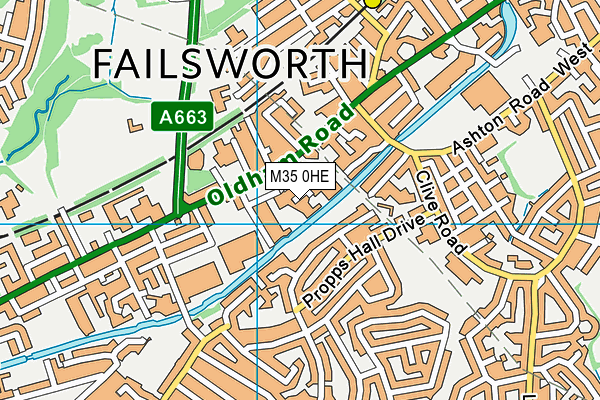 M35 0HE map - OS VectorMap District (Ordnance Survey) M35 0HE map - OS VectorMap District (Ordnance Survey)