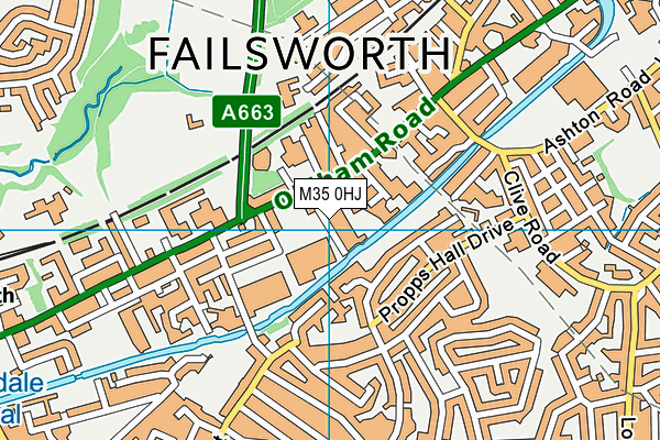 M35 0HJ map - OS VectorMap District (Ordnance Survey) M35 0HJ map - OS VectorMap District (Ordnance Survey)