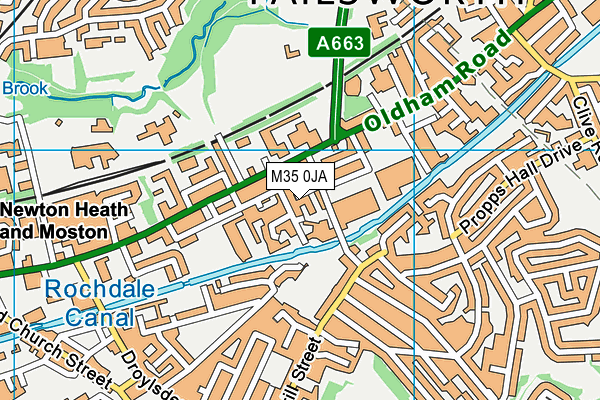 M35 0JA map - OS VectorMap District (Ordnance Survey) M35 0JA map - OS VectorMap District (Ordnance Survey)