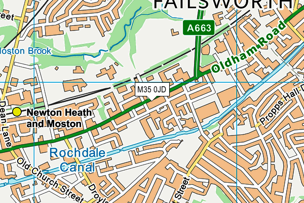 M35 0JD map - OS VectorMap District (Ordnance Survey) M35 0JD map - OS VectorMap District (Ordnance Survey)