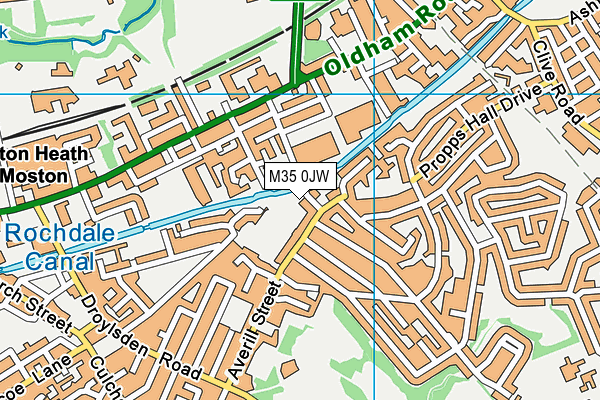 M35 0JW map - OS VectorMap District (Ordnance Survey) M35 0JW map - OS VectorMap District (Ordnance Survey)