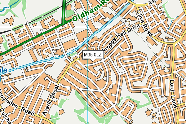 M35 0LZ map - OS VectorMap District (Ordnance Survey) M35 0LZ map - OS VectorMap District (Ordnance Survey)