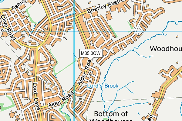 M35 0QW map - OS VectorMap District (Ordnance Survey) M35 0QW map - OS VectorMap District (Ordnance Survey)