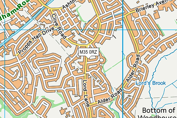M35 0RZ map - OS VectorMap District (Ordnance Survey) M35 0RZ map - OS VectorMap District (Ordnance Survey)