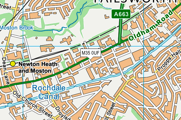 M35 0UF map - OS VectorMap District (Ordnance Survey)