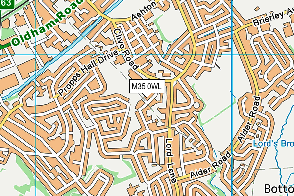 M35 0WL map - OS VectorMap District (Ordnance Survey) M35 0WL map - OS VectorMap District (Ordnance Survey)