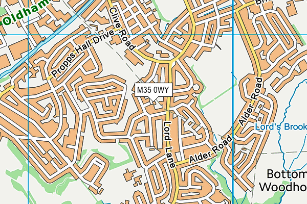 M35 0WY map - OS VectorMap District (Ordnance Survey) M35 0WY map - OS VectorMap District (Ordnance Survey)