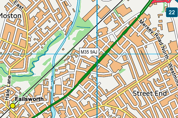 M35 9AJ map - OS VectorMap District (Ordnance Survey) M35 9AJ map - OS VectorMap District (Ordnance Survey)