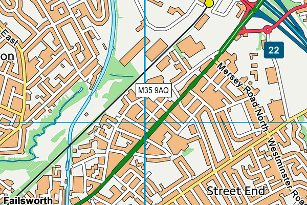 M35 9AQ map - OS VectorMap District (Ordnance Survey)