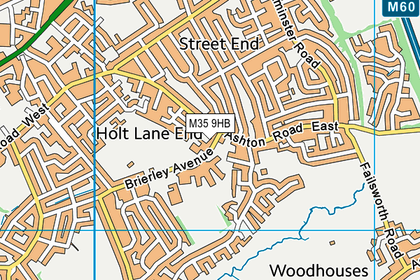 M35 9HB map - OS VectorMap District (Ordnance Survey)