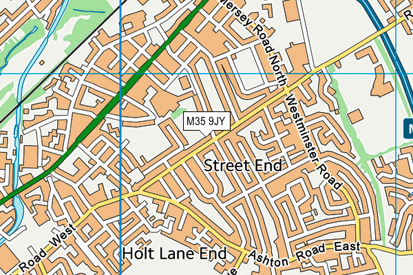 M35 9JY map - OS VectorMap District (Ordnance Survey)