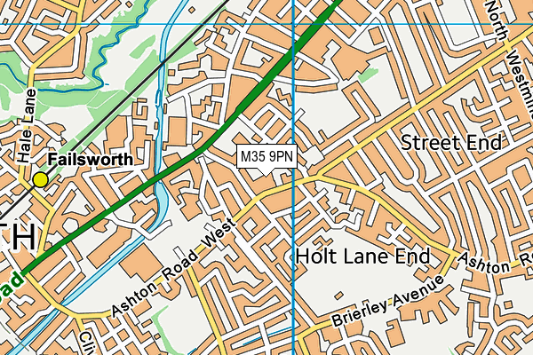 M35 9PN map - OS VectorMap District (Ordnance Survey)