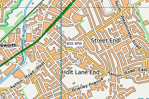M35 9PW map - OS VectorMap District (Ordnance Survey) M35 9PW map - OS VectorMap District (Ordnance Survey)