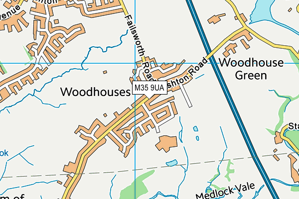 M35 9UA map - OS VectorMap District (Ordnance Survey) M35 9UA map - OS VectorMap District (Ordnance Survey)