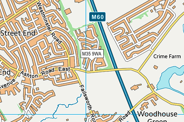 M35 9WA map - OS VectorMap District (Ordnance Survey) M35 9WA map - OS VectorMap District (Ordnance Survey)