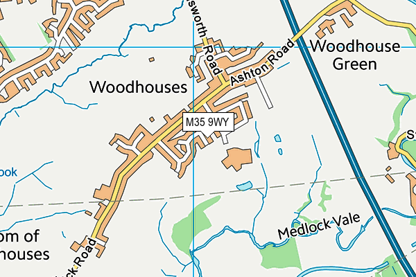 M35 9WY map - OS VectorMap District (Ordnance Survey) M35 9WY map - OS VectorMap District (Ordnance Survey)
