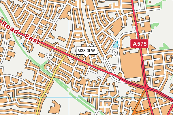 M38 0LW map - OS VectorMap District (Ordnance Survey)
