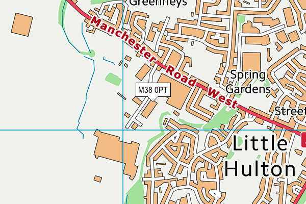 M38 0PT map - OS VectorMap District (Ordnance Survey) M38 0PT map - OS VectorMap District (Ordnance Survey)