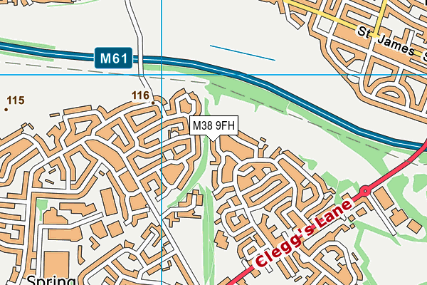 M38 9FH map - OS VectorMap District (Ordnance Survey) M38 9FH map - OS VectorMap District (Ordnance Survey)